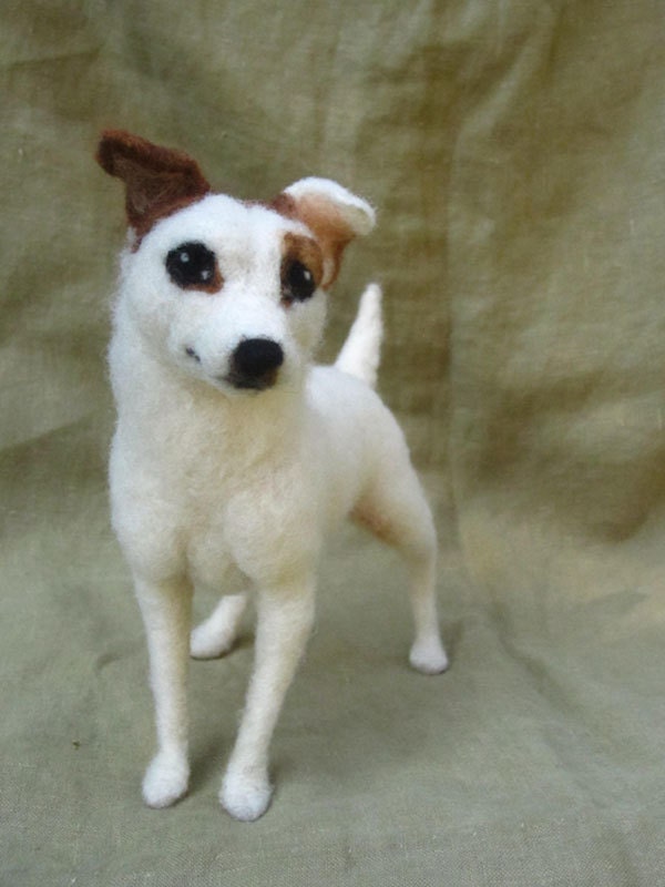 Needle felted dog, custom portrait of your pet