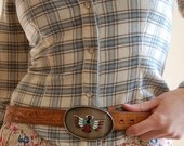 25 % OFF SALE 1970s THUNDER Bird southwestern enamel belt