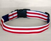 Red Stripe Dog Collar