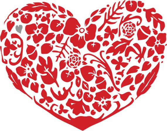 Oklahoma Relief- Special Edition Red Floral Heart Print
