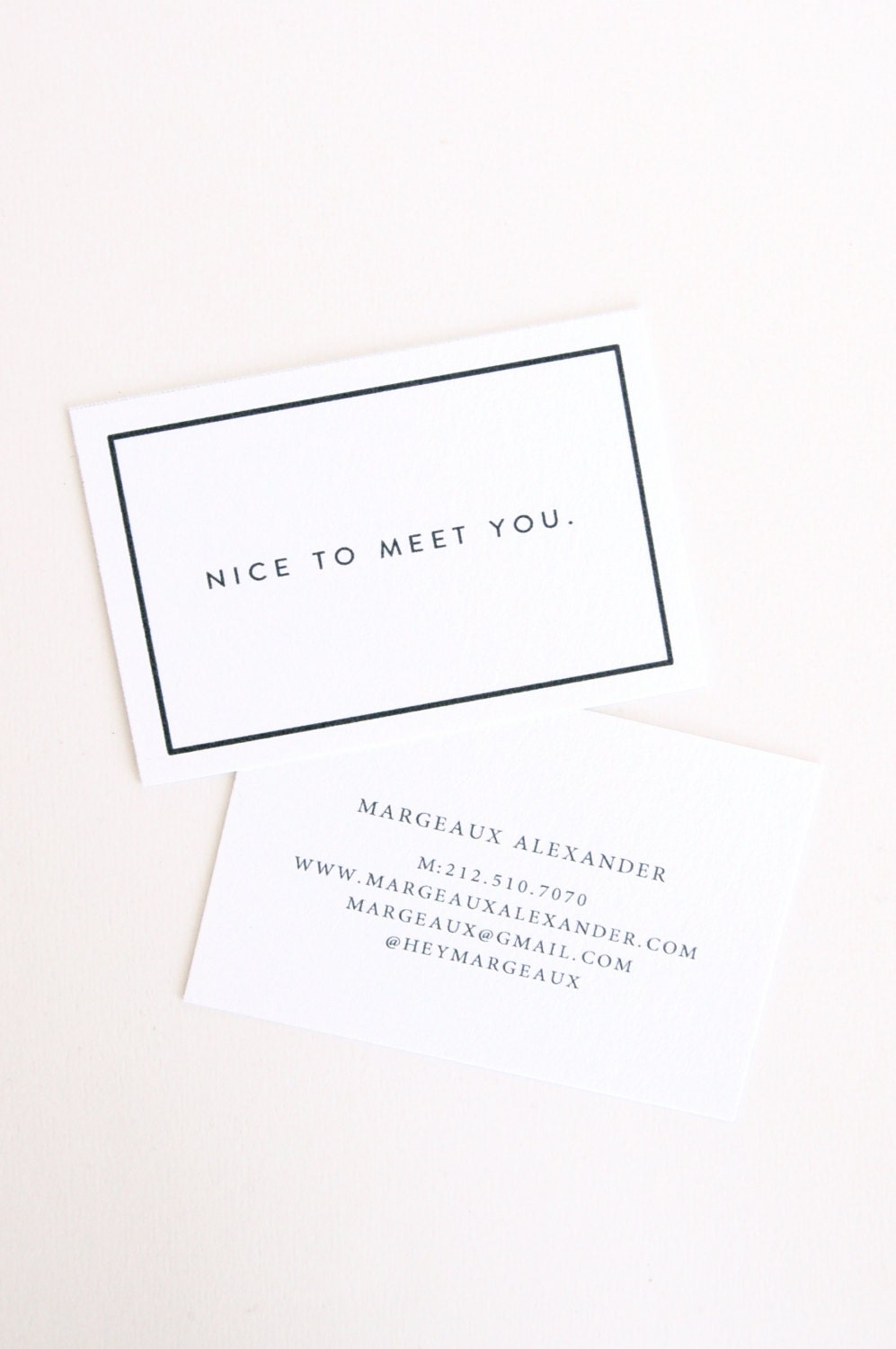 Margeaux: Letterpress Calling Cards - Set of 50