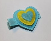 Heart Hair Clippie/non slip