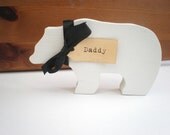 Little Wooden Bear  - unique cake topper, wedding center piece,decoration,customize