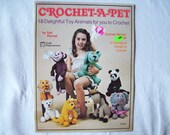 Crochet stuffed animal pattern book, Crochet a pet,  Craft Publications 7303, children's stuffed toy