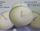 Money Drawing Tealight Candles Soy Reiki Candles Intention Yoga and The Law of Attraction