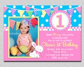 Easter Birthday Invitation , Easter Bunny Birthday Party Invitation Printable Il_170x135