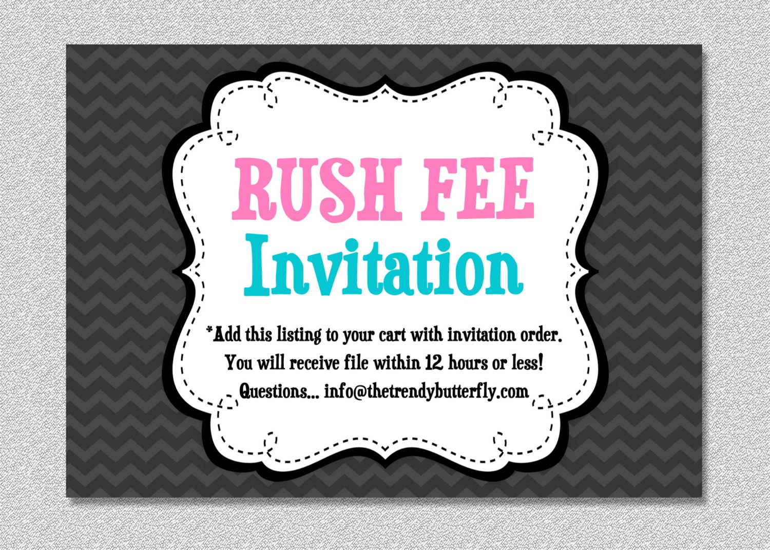 INVITATION RUSH FEE