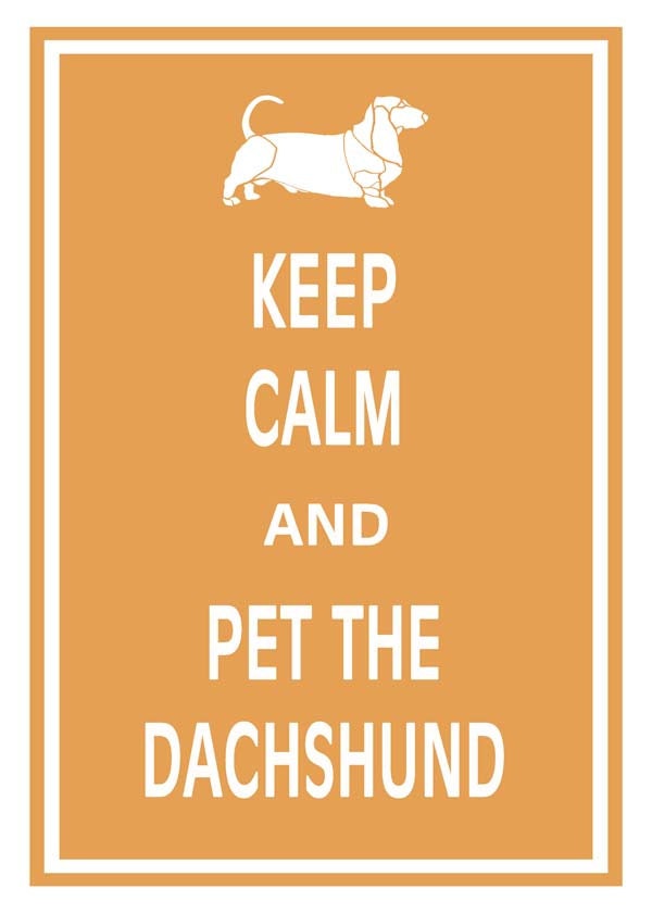 Keep Calm and Pet The Dachshund - 11x17 Poster Buy 1 Get 1 Free Sale Print Poster