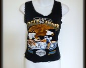 80s Harley Davidson Tank- Medium, Grunge, 90s, Hipster, Goth, Urban Outfitters
