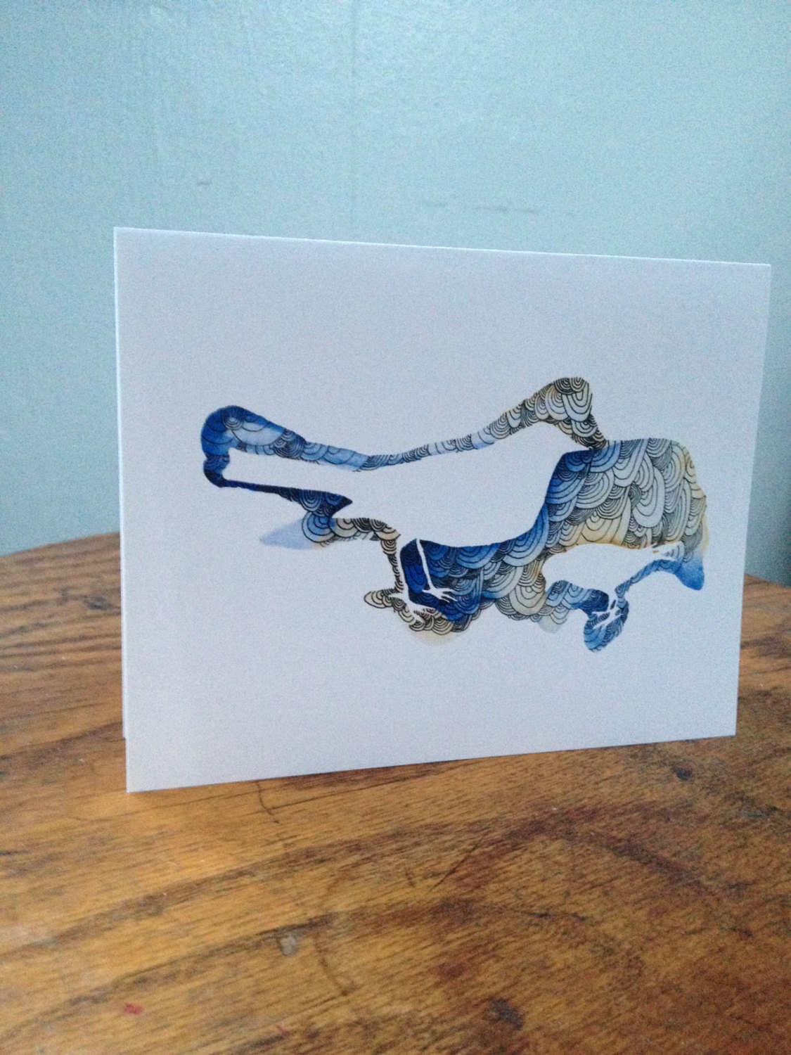 Blank Card and Envelope Single "Mother Bird and Child"