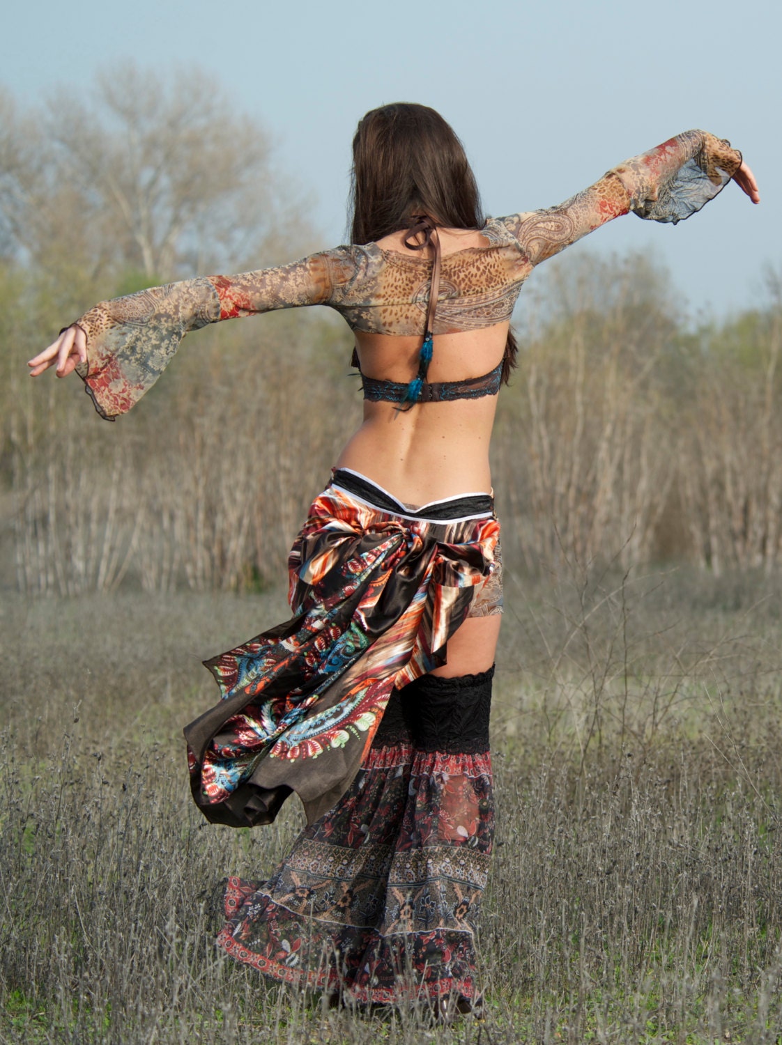 Festival Tribal Goddess Satin Belt bustle