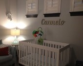 Wooden Name Plaque - Wood Letters Name Sign for Kids or Baby Room Decor