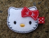 Red Kitty Hair Clip