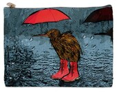 Kiwi, Kiwi In the Rain Travel Bag, Travel Accessory bag, Kiwi, Kiwi bird, New Zealand Kiwi, New Zealand birds, Travel Bag, Accessory bag