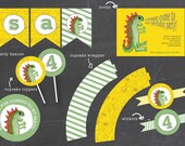 Dragon Party theme, Dragon party set Birthday decorations, DIY printable PDF ,