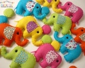 Rainbow Baby Elephants - Felt Nursery Mobile - Crib or Cot Mobile
