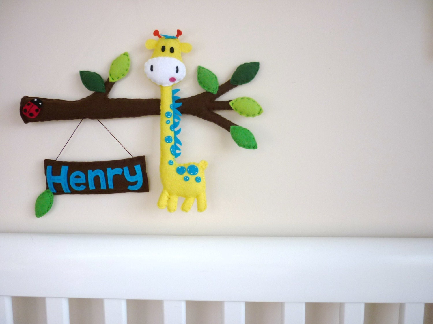 George the Giggling Giraffe - Personalized Door or Wall Art