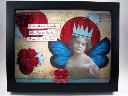 Jesus thinks I am To Die For - Mixed Media Shadow Box - 8x10 inches