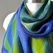 Silk Scarf, Hand Painted - Northern Lights Galaxy Scarf in Spring Colors - Spring Fashion - Headband - Ready to Ship