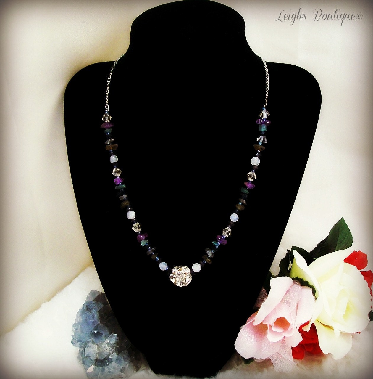 Gemstone Reiki Chakra Necklace Choker Style