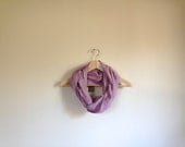 Purple Cotton Infinity Scarf - handmade, hand-dyed, eco-friendly spring scarf