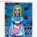 50%  OFF SALE - 11x14 ALICE Art - Pink Flamingo Alice In Wonderland Art Print Poster