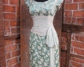 1960s Dress/ Green Wiggle Dress/  Sequined Brocade Bombshell/ Oh so Marilyn Dress 794
