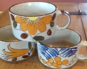 Set of 3 Vintage floral mugs
