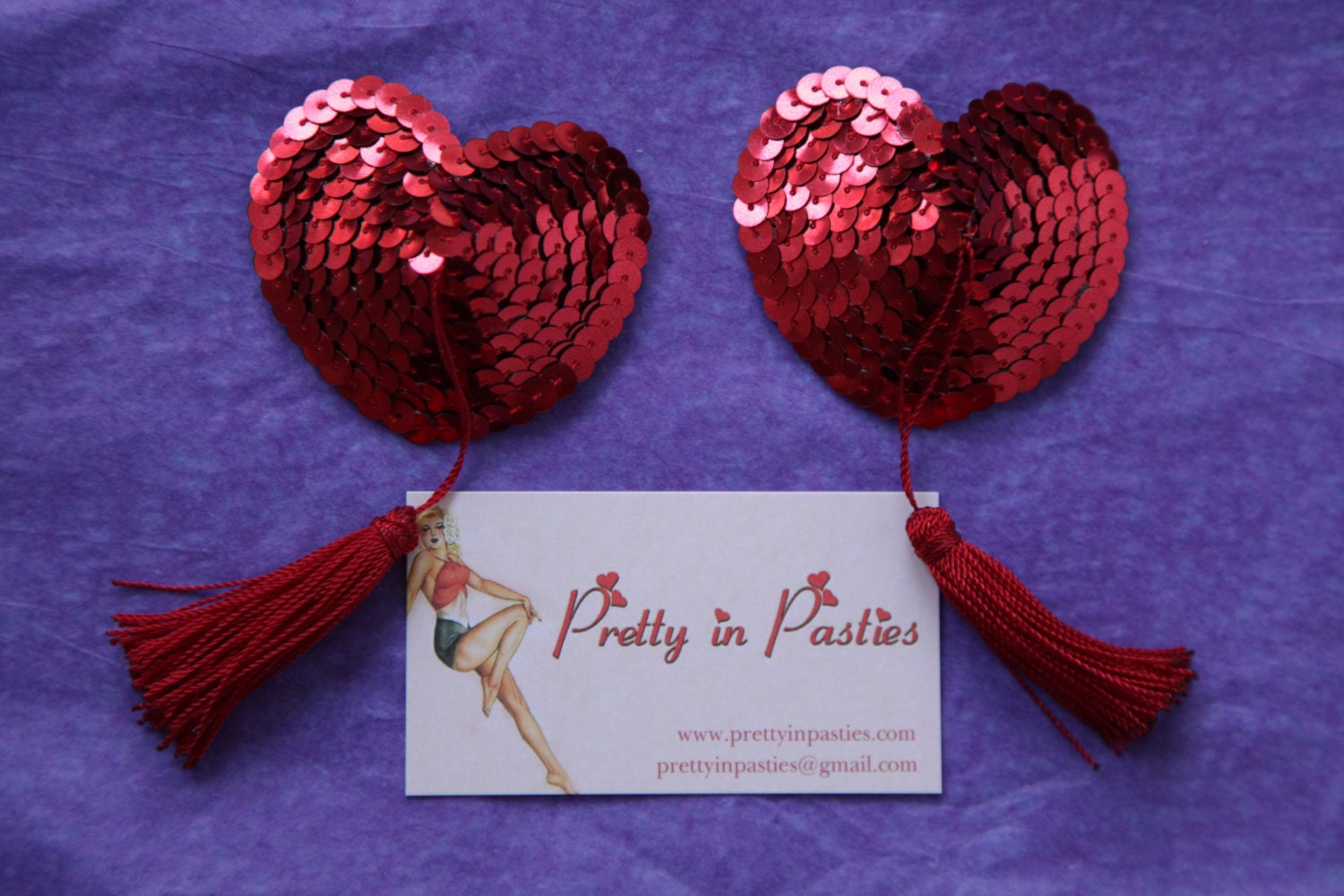 Heartbreaker Heart-Shaped Burlesque Pasties with Tassels