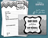 Chevron Black White Gray Baby Predictions Printable Cards. By Tipsy Graphics. Madlib. AdLib. Baby Wishes. Baby Statistics. Il_170x135