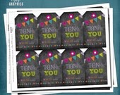 Colorful Chalkboard Luggage Tags. Birthday Party Favor Tags by Tipsy Graphics. Il_170x135