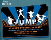 Jump Trampoline or Bounce House Birthday Party Invite for Big Kids by Tipsy Graphics Il_170x135