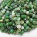 32 pcs 12mm faceted round green color agate beads