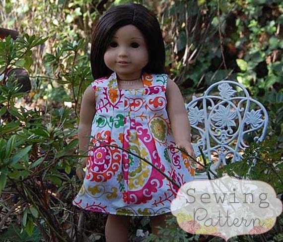 INSTANT DOWNLOAD- Harper Reversible Doll Dress PDF Sewing Pattern and Tutorial