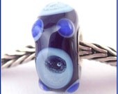 ON SALE Fabeadulous2010 SRA Lampwork Murano bead glass with 925 silver core - european charm troll style S496
