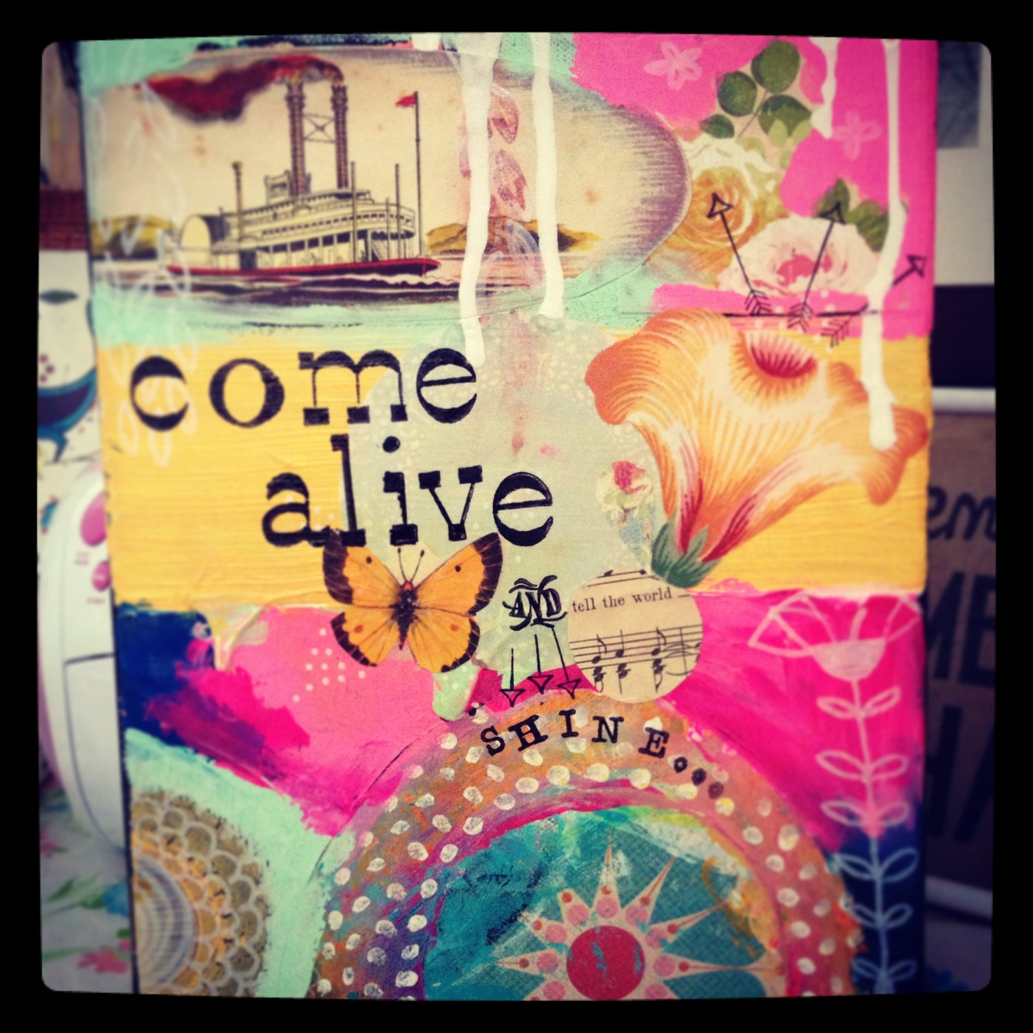 Come alive and shine original painting 8x10