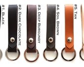 Personalized Leather KEY CHAIN - attachable to belt loop