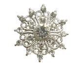 5 Crystal Rhinestone buttons for Wedding Invitation Card Shoe Clip Hair Accessories Bouquet RB-120 (25mm or 1inch)
