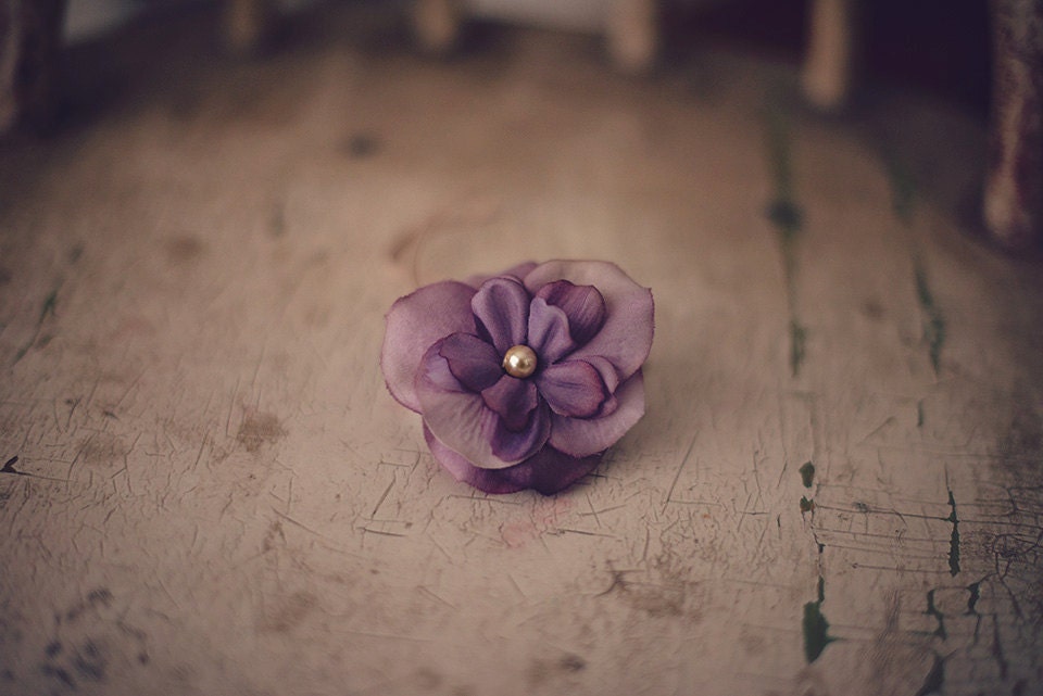 Purple flower headband