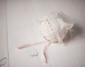 Delicate cream and pink head scarf