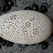 Hand Carved Victorian Lace JUMBO Goose Egg: Full Floral