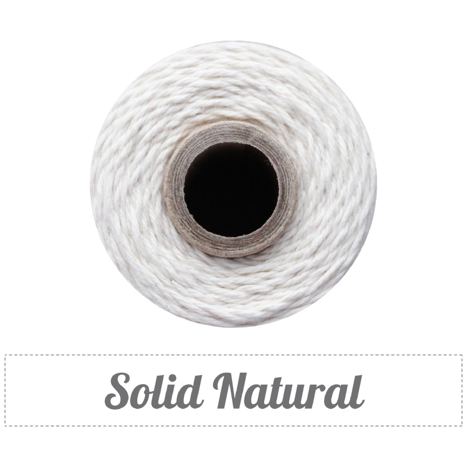 Solid Natural Baker's Twine - Cream Cotton Twine - 240 yard spool