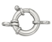 Sterling Silver Heavy Spring Ring 2 Rings Lock Findings for Jewelry Crafts Spring Ring 8.0x2.0mm Jewelry Clasps
