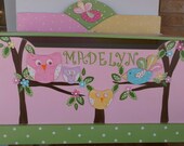 TOY CHEST TOY Box Toy Storage bench Birds Owls