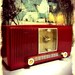 Vintage Red Hot Clock Radio