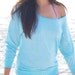 Mandarin Lotus Yoga Pullover Top  (Blue)