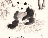 Panda Family 8x10 (Print)