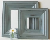 8x12 or 10x10 Picture Frame / Vintage Blue on Cottage