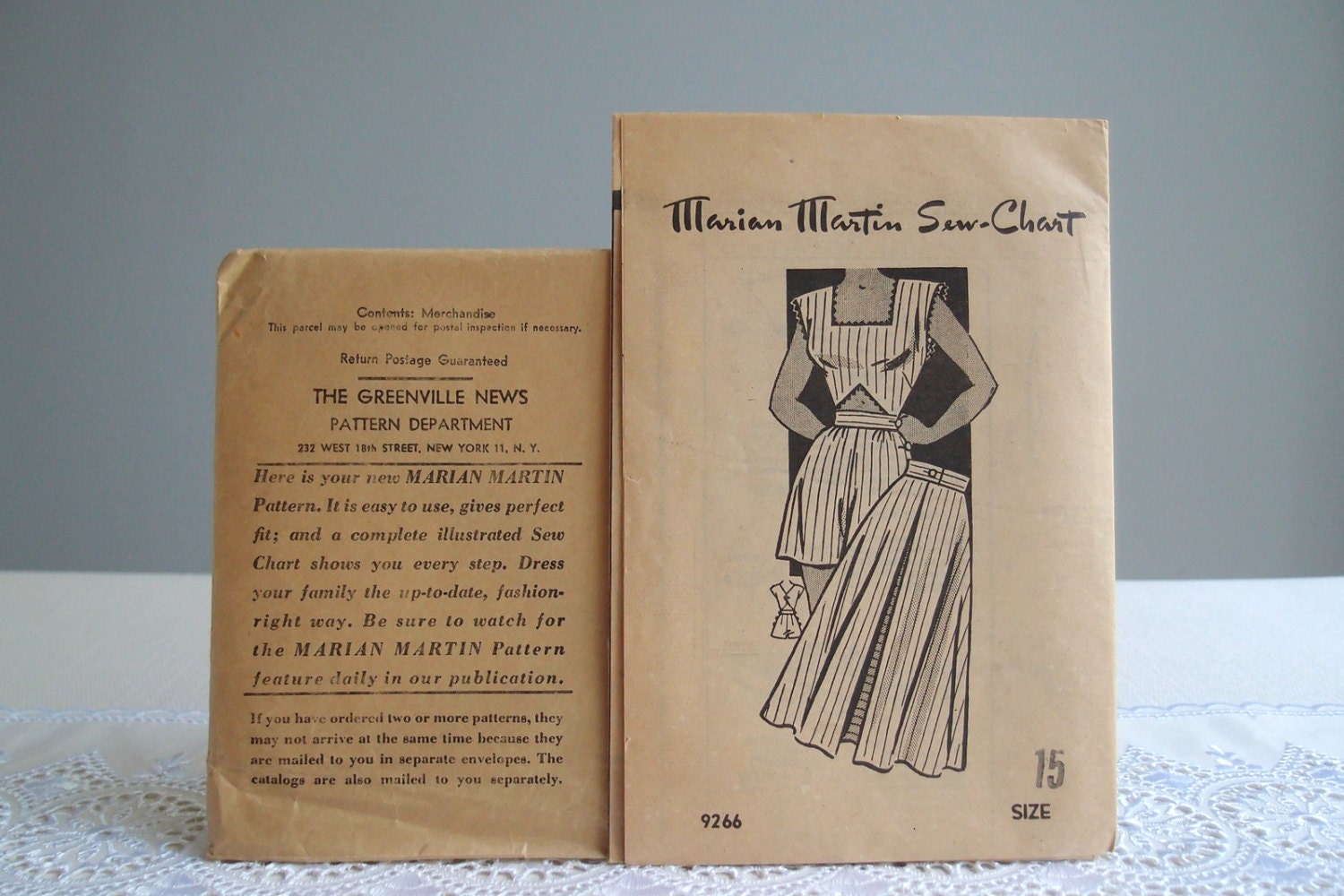 1940s playsuit pattern / 40s Marian Martin 9266... Midriff Bare Top, High-Waist Shorts, & open front Skirt