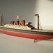 Vintage Metal Clockwork Toy Boat Ship Oceanliner Steamer / German / Hand painted